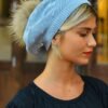 BÉRET GRIS À POMPON